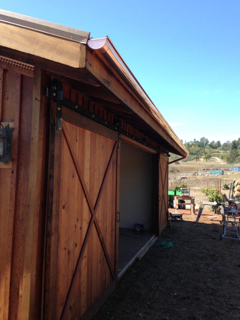 Rain Gutter Image | Copper Gutter on barn
